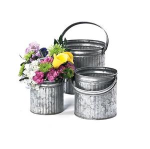 Jardinière de sol en métal galvanisé antique pour la maison, le jardin, usage décoratif, décoration murale, pots de fleurs et jardinières - Product Image 5