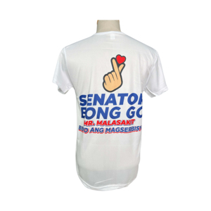 เสื้อยืดลำลองสำหรับผู้ชายพิมพ์ลายแคมเปญของฟิลิปปินส์เสื้อถักระบายอากาศได้ดีป้องกันรอยยับ - Product Image 2
