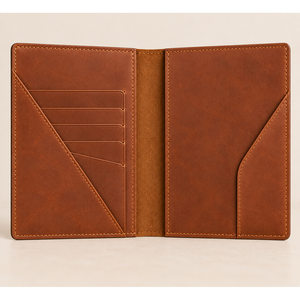 Portefeuille de voyage en cuir véritable - Organisateur minimaliste pour passeport - Logo personnalisé OEM ODM - Product Image 3
