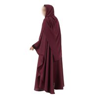 Abaya Farasha bordeaux, robe islamique élégante et fluide à motif papillon, tenue modeste pour femmes, style arabe, kaftan de soirée formel