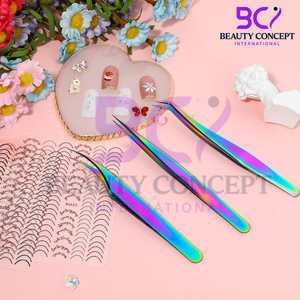 3Pcs Eyelash Extension Tweezers Set Straight and Curved Grafted Durable Easy to Use Multi Functional Eyelash Grafted Tweezers - Product Image 5