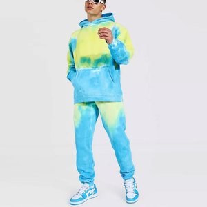 Heavy <b>weight</b> Acid Wash Tracksuit and Sweatpants Vintage set Sportswear Pullover Two Piece Custom Logo <b>Blank</b> Suits - Product Image 2