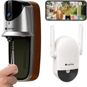 <span class=keywords><strong>Sonnette</strong></span> de porte intelligente avec caméra grand angle HD, recharge <span class=keywords><strong>solaire</strong></span>, batterie intégrée, Wi-Fi, fonction de conversation bidirectionnelle, compatible Alexa - Product Image 2