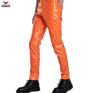 Nuevo diseño de pantalones de cuero casuales de moda con bolsillo lateral para hombres cintura elástica de secado rápido transpirable ligero precio bajo - Product Image 2