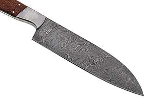 Cuchillo de Chef de acero de Damasco hecho a mano japonés con mango de palisandro y Funda de cuero, gran oferta, cuchillo de cocina de acero al carbono - Product Image 2