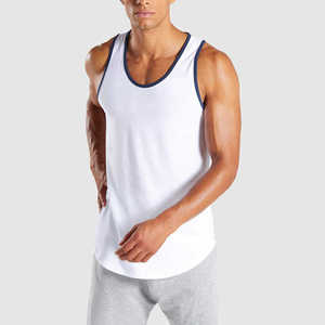 Camiseta de tirantes sin mangas con logotipo personalizado para hombre, estilo informal de poliéster transpirable - Product Image 1
