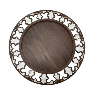 Bandeja de servicio con incrustaciones de fregona de madera de diseño árabe opulento, bandeja hecha a mano Premium para cocina, comedor, regalos de celebración de Ramadán y Eid - Product Image 2