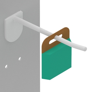 Móc hiển thị đơn GASS-130-BL không có gai Trắng 130 mm - Product Image 2