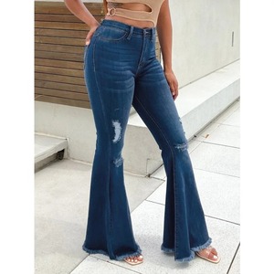 Denim surdimensionné Nouveau jean décontracté à la mode pour femme avec cordon de serrage Denim lavé, polyvalent - Product Image 5