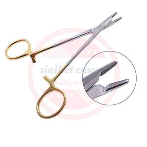 Portaagujas con mango TC con tijeras instrumento quirúrgico Portaagujas reutilizables Mango TC - Product Image 3