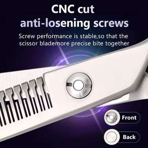 Ciseaux à effiler professionnels japonais en acier inoxydable droit pour droitiers, 6,0 pouces, pour barbier, texturisant, 29 - Product Image 5