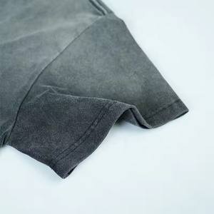 T-shirt unisexe personnalisé en coton tricoté 100 % doux, décontracté et oversize, style urbain, séchage rapide, respirant, conception OEM en gros avec poche - Product Image 3