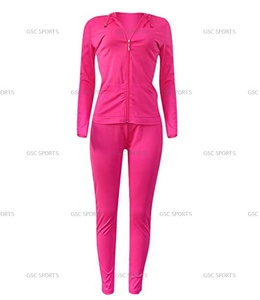 Venta al por mayor directo de fábrica de tallas grandes de las mujeres deportes chándal Jogging gimnasio entrenamiento sudaderas con capucha pantalones conjuntos precios baratos - Product Image 5