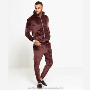 Survêtement en velours personnalisé, survêtement en velours pour homme, jogging en velours, ensemble 2 pièces, fermeture éclair, sweat-shirts uniques, veste en velours à fermeture éclair - Product Image 4