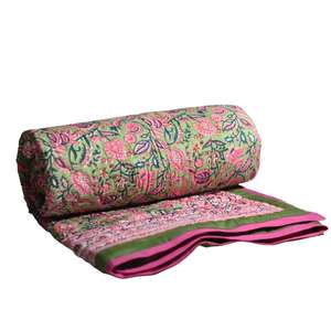 Manta de cama de invierno orgánica de algodón suave grueso empaquetado personalizado de alta calidad de los mejores exportadores indios para hoteles - Product Image 1