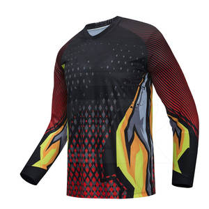 Maillot de sport en polyester imprimé par transfert thermique personnalisé, professionnel, pour VTT, descente, motocross, dernier design - Product Image 1
