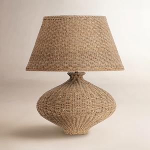 Lampe de table en jonc de mer, accessoires décoratifs, lampe de bureau en jonc de mer naturel, qualité supérieure - Product Image 3