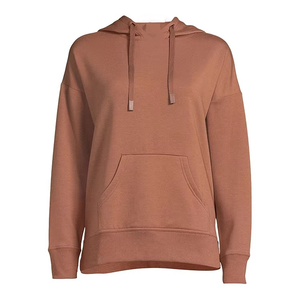 Sweats à capuche pour femmes personnalisés de haute qualité Nouveau design élégant avec col à capuche de couleur unie pour le placement du logo avant en hiver - Product Image 1