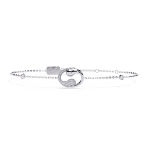 Pulsera Minimalista para Mujer, Chapada en Oro de 14K, con Diamantes Cultivados en Laboratorio, Apilable, Certificada por IGI, Regalo de Aniversario para Mujer - Product Image 4