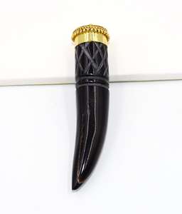 Bijoux de luxe uniques à la mode collier en corne de buffle charme collier pendentif en corne de taureau taille personnalisée de l'inde - Product Image 4