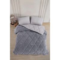Edredón Reversible Welsoft Four Seasons, Hecho a Mano, Cálido, Beige, Transpirable, Lavable, Suave al Tacto, Poliéster, Origen Turquía