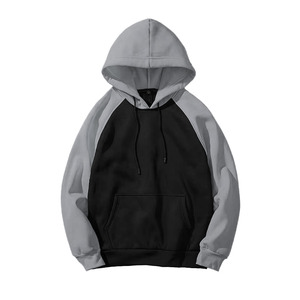 Top qualité Reglan manches hommes sweats à capuche pull polaire coton adulte sweats à capuche avec manche jaune - Product Image 5