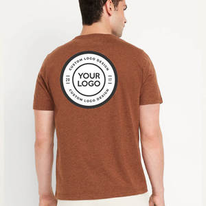 Venta al por mayor de ropa de fábrica 100% algodón camisetas de gran tamaño Unisex deportes en blanco liso impresión Slim Fit hombres camiseta - Product Image 5