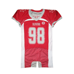 Camiseta de fútbol americano de poliéster transpirable aparejo sarga bordado técnica de sublimación corta líder de Pakistán - Product Image 5