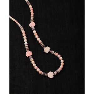 Collar de Concha Natural de Caracola Reina Wampum - Cadena para Regalo de Boda - Product Image 1