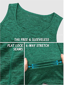 Camiseta Interior Masculina al por Mayor, Corte Ajustado, Camiseta sin Mangas de Verano, Chaleco Deportivo Juvenil, Transpirable, de Poliéster/Algodón, Personalizable - Product Image 4