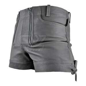 กางเกงขาสั้นหนังสำหรับผู้ชายกางเกงขาสั้นหนังดีไซน์ใหม่ล่าสุด - Product Image 2