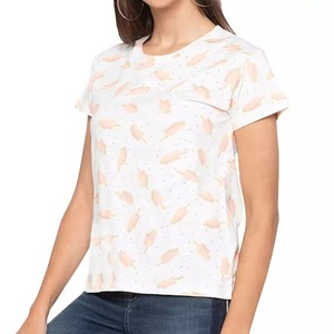 Tendencia 2025 Ropa de mujer Venta al por mayor Camisas de mujer Camisetas de moda de manga corta Camisetas de cuello redondo para mujer - Product Image 3