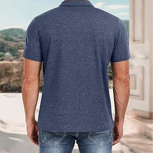 Polo de manga corta para hombre, estilo casual, de algodón, holgado, talla grande, recién llegado, ropa de la marca Dress Sports. - Product Image 3