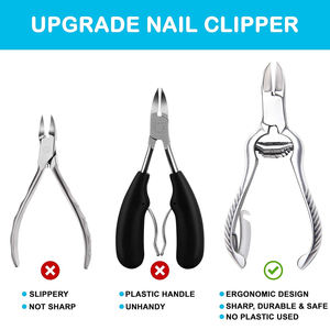 Instrumentos manuales de Podología, cortaúñas de acero e inoxidable, cortadores y pinzas para uñas gruesas, limas de uñas para uñas - Product Image 2