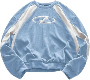 เสื้อสเวตเตอร์ผู้ชายสำหรับฤดูหนาว, เสื้อสเวตเตอร์คอกลมแขนยาวทรงหลวมมีฮู้ดลายดิจิตอลหลายแบบผ้าฝ้ายโพลีเอสเตอร์ - Product Image 1