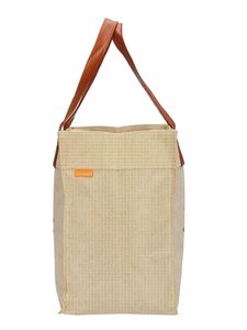 Bolsas de yute al por mayor hechas a mano con cuidado ecológico Bolsa De yute espaciosa y versátil con asas de cuero genuino para la venta - Product Image 4
