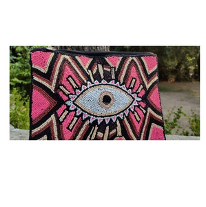 Bolso de mano de noche con cuentas para mujer, cartera de mano hecha a mano, estilo Mensajero de la India, Guru, Kirpa, casa de exportación, colección de fiesta de navidad - Product Image 2