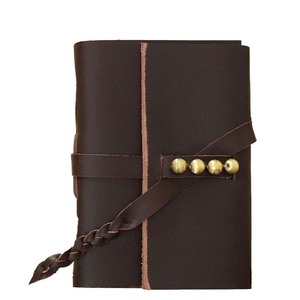 Handmade tùy chỉnh cổ điển A4 Kích thước da thật Tạp Chí 100 sheets Máy Tính Xách Tay Cá Nhân Bìa cứng phong cách tay-ràng buộc máy tính xách tay thực - Product Image 6