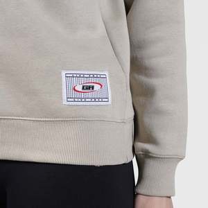 Sweat-shirt beige pour femme Argo avec impression en relief brodée, sweat à capuche en tricot de soie respirant pour l'automne/l'hiver, léger pour l'entraînement - Product Image 6