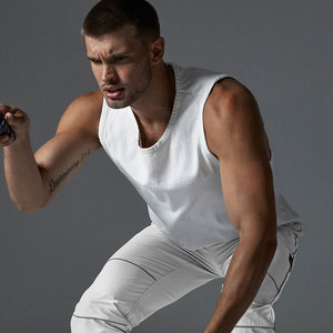 Camiseta sin mangas unisex Comfort Wash, teñida en prenda, cuello redondo, decoración bordada, transpirable, de secado rápido, no tejida, personalizada para hombre. - Product Image 5