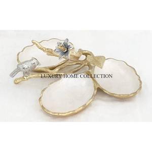 Rare Vintage-style Antique Design Metal & Glass Serving Bowls with Creative <b>Sculpted</b> Shapes Perfect for Unique Table Accents - Product Image 6