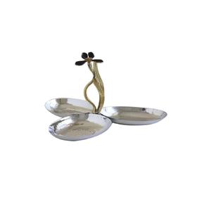 Juego de 2 artículos de catering para el hogar con diseño martillado, servidor de frutas decorativo, cuenco para servir frutas con acabado dorado - Product Image 5