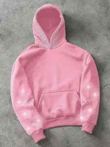 Sudaderas con Capucha y Cremallera Holgadas Hechas a Medida para Hombre, Logotipo Personalizado Serigrafiado, Sudadera con Capucha de Invierno Gruesa con Cremallera y Pedrería para Hombre - Product Image 4