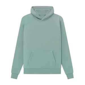 2026 New <b>Top</b> High Quality 380 GSM Pure Cotton Hoodies Cotton Fleece Blank US Size Oversized <b>Raglan</b> Sleeve Men's Casual Hoodies - Product Image 2