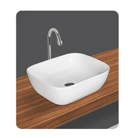 Fournisseur d'usine OEM ODM INDIART CÉRAMIQUE Lavabo mural rectangulaire moderne en céramique 9L Lavabo pour se laver les mains