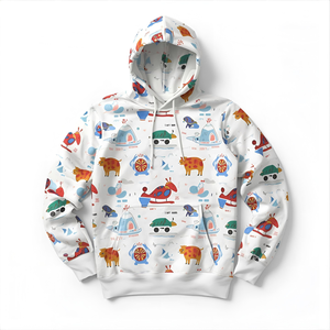 เสื้อสวมหัวมีฮู้ดผ้าฟลีซผ้าฝ้าย100% นุ่มใส่สบายมีตัวเลือกสินค้าตามสั่ง - Product Image 1