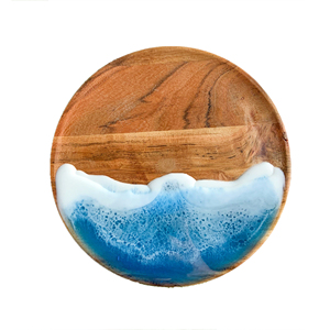 Plaque de chargeur en bois de couleur Style toutes tailles articles de cuisine personnalisés vaisselle de Restaurant plateau de service des aliments meilleure vente - Product Image 5