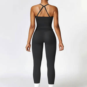 Conjunto de yoga sin costuras con logo personalizado Sujetador deportivo de alto impacto Pantalones cortos para mujer Fitness Workout Gym Sujetador deportivo Leggings - Product Image 5