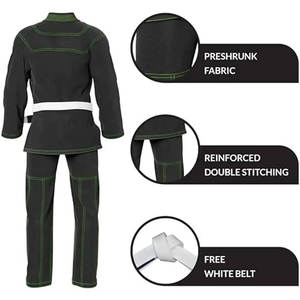 Kimono Jiu Jitsu de algodón 100% de alta calidad, transpirable, de secado rápido, servicio profesional OEM, ropa de entrenamiento de artes marciales que incluye - Product Image 6