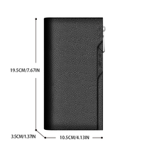 Dompet Panjang Pria Vintage PU dengan Kancing, Kualitas Tinggi, Gaya Hip-Hop, Tempat Kartu Kredit, Lapisan Kulit Asli, Merek Kustom, Desain Kustom